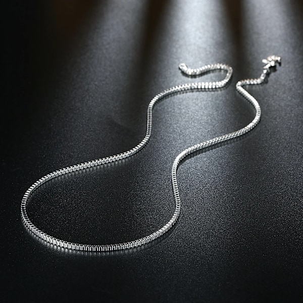925 Sterling Silver Halsband 16-24 tum fint 2MM Box kedja för man Kvinnor hög kvalitet Mode fest Smycken Gåvor 55cm 22inches