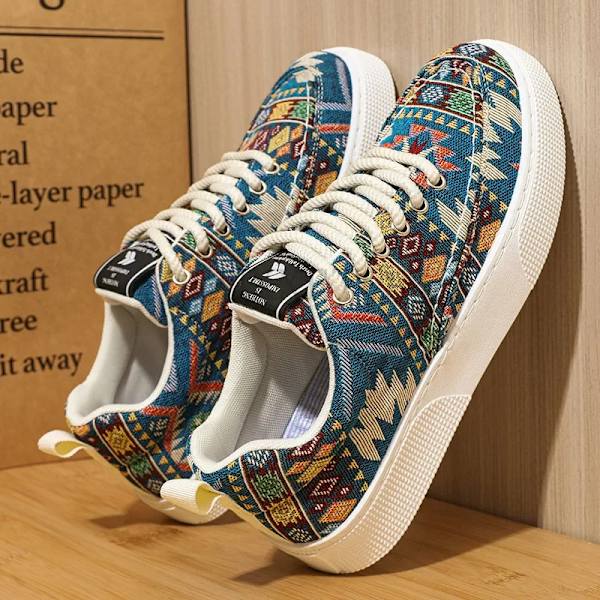 Män Vulkaniserade Skor Sommaren Canvas Casual Sport Bekväm Andningsbart Skateboard Fashion Spets Up Sneakers För Män Röd 39