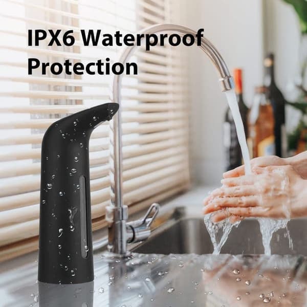 Automatic Liquid Soap Dispenser Touchless Soap Pump 400ML Svart