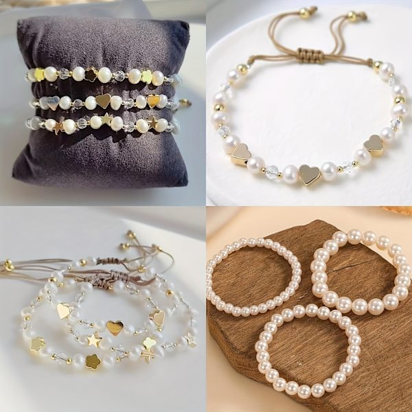 720st pärlor för armbandtillverkning DIY pärlsmycken Vuxna berlocker String Crystal Supplies 720pcs