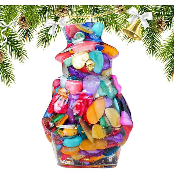 Krystal Snemand Dekoration - Julekollektion Figurer, Farverige Colorful shells