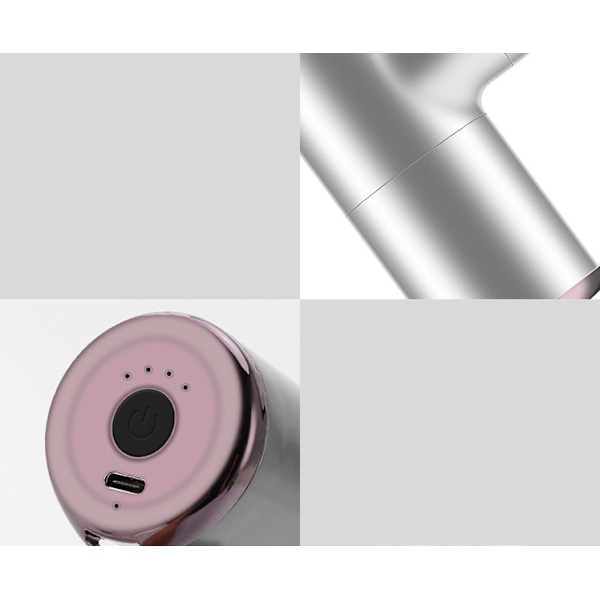 Syvä lihasmassointipyssy Massagepistooli Kannettava sähköinen lihasmassointilaite 4 säädettävää nopeutta 4 hierontapäätä 1800mAh Re