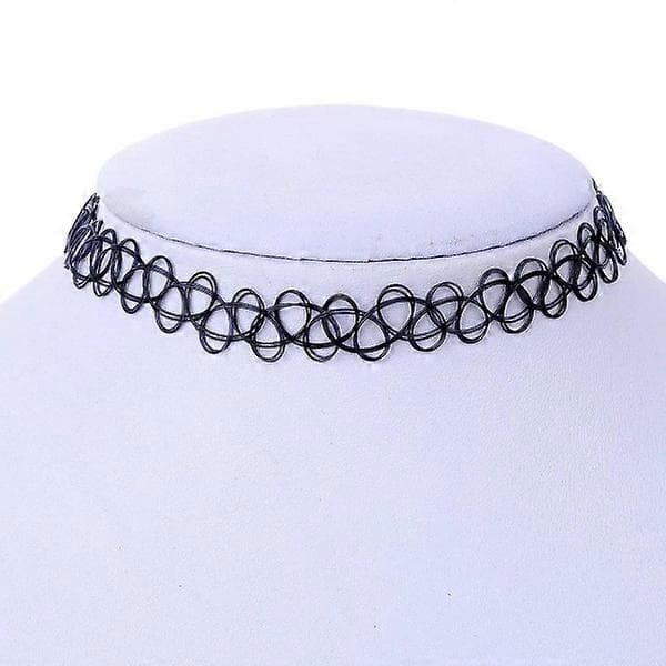 2-pak Choker Halskæde - One size Sort one size_max