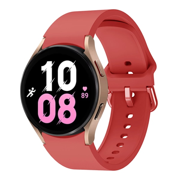 Silikonrem för Samsung Galaxy Watch 6 5 4 44mm 40mm 45mm Watch Ersättningsband för Watch 6 4 Classic 47mm 43mm 46mm Official red Watch 6 Classic 47mm