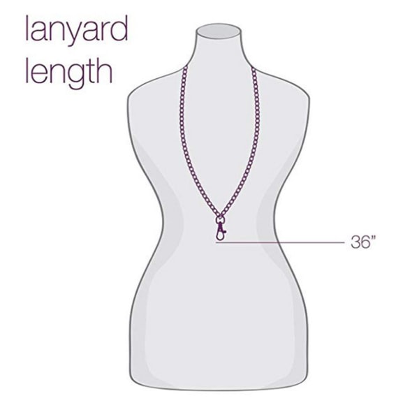 Mode infällbar namnlapp Reel Lanyard för w/ ID Badge Holder Halsband Rostfritt stål Pearl Bar Chain Present för kvinnor null - B