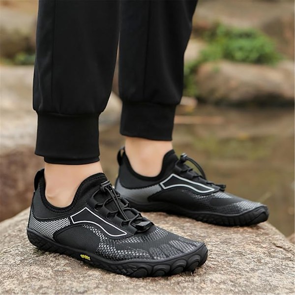 Unisex trail löparskor herr dam vandringsskor barfotaskor löparskor stickade sneakers träningsskor Fivefinger tåskor 45cm