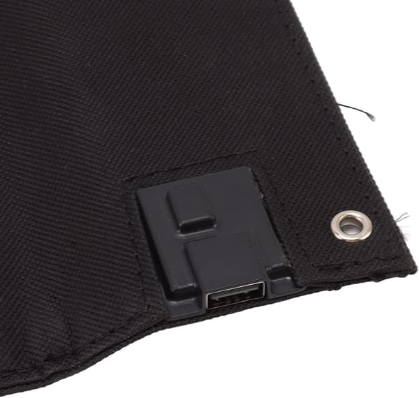 Foldbar solcellepanel, 50W bærbar solcellepanel taske monokrystallinsk silicium 5 foldbar solcellepanel etui til udendørs nødsituationer (sort) Svart