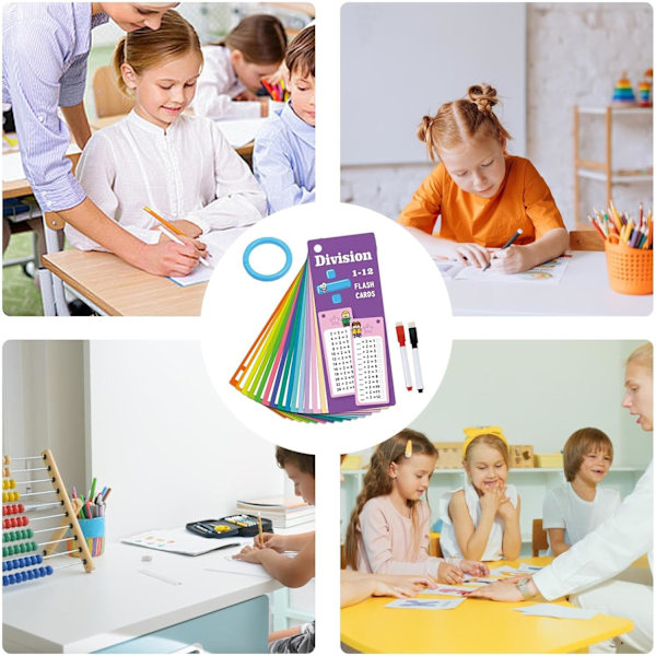Radera Math Flash Cards | Multi Math Inlärningsverktyg för Barn & Småbarn Division B