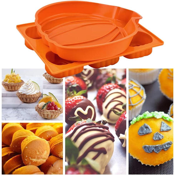 Halloween silikoneforme – græskar, 3D kage, chokolade, non-stick bageform