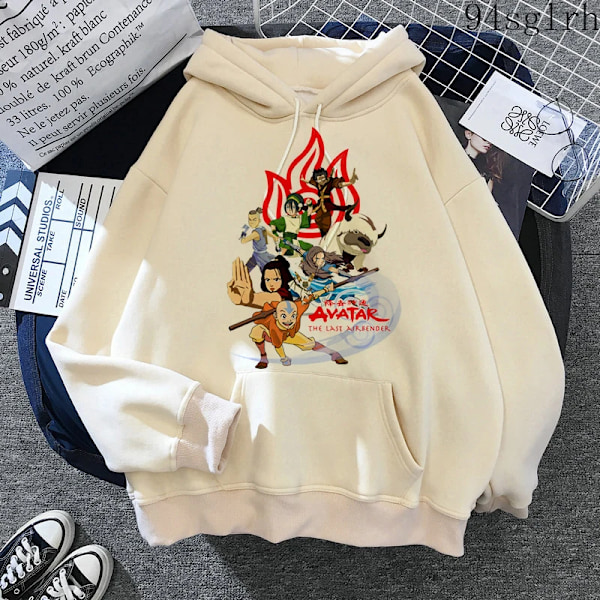 Unisex Avatar The Last Airbender Fire Nation Hoodie Herr Harajuku Hip Hop Casual Streetwear Kawaii Anime Print Genser Man 30327 L