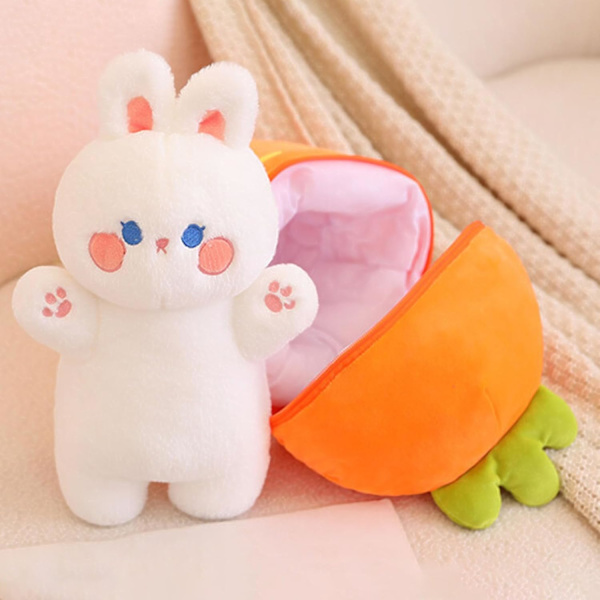 Kawaii mansikkapupu pehmo u2013 käännettävä porkkanatyyny, jänis, pehmolelu pojille ja tytöille Gul kanin