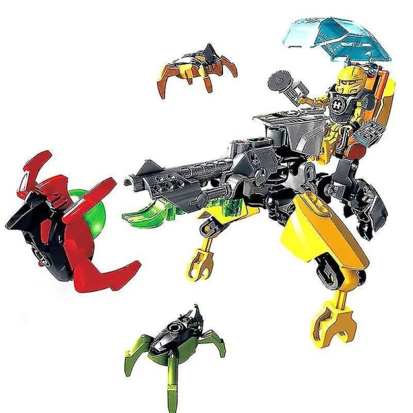 SQBB Bionicle Jaw Beast vs. Stormer +evo Walker Actionfigurer Byggklossleksaker för barn Julpojke