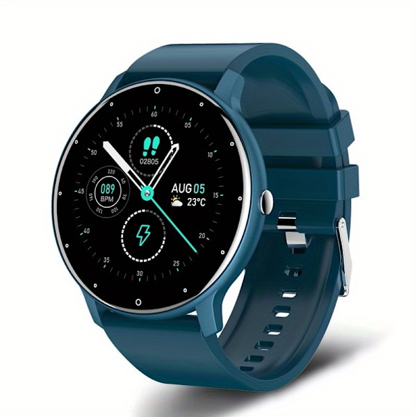 Enkle smarte ure Puls Sport Multifunktion Vandtæt Smartwatch med fuld touchskærm Blå