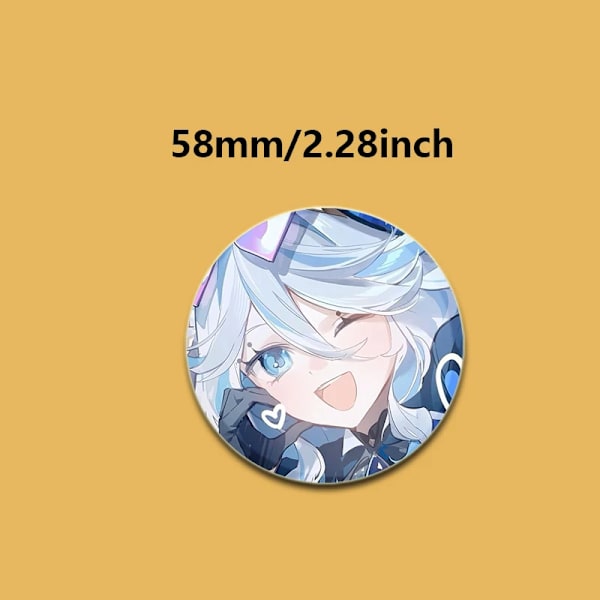 Genshin Impact Pin Handgjord Brosch För Kläder Tecknad Cosplay Badge Ryggsäck Dekoration Smycken Gåva 58mm 29