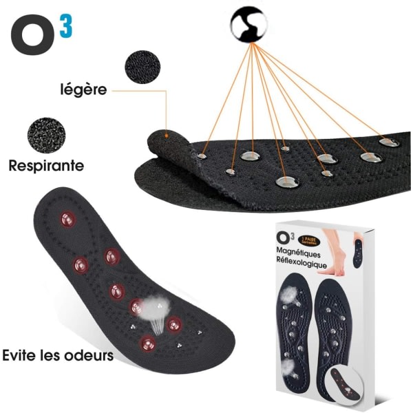 35-40 Slimming Magnetic Insoles, 1 Par Magnetic Akupressur Innersulor, Magnetic Therapy, Fot Zonterapi Midja