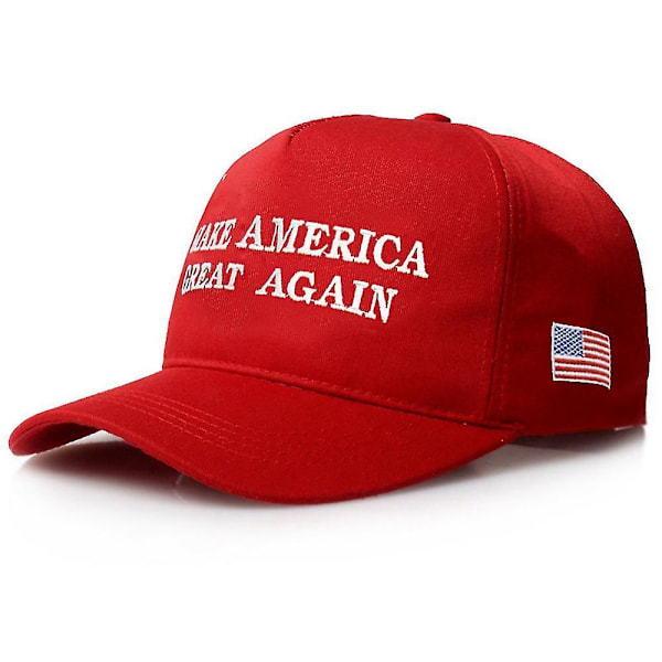 Broderade kepsar med texten \"Make America Great Again\" - Amerikanska presidentvalet