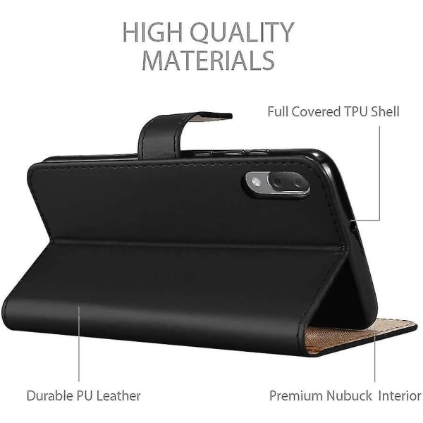 SQBB Etui til Xperia L3 Pung Bog Stativ Vis Etui Cover Magnetisk lukning null none