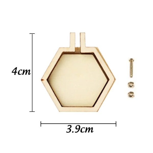 10 kpl Mini Broderi Rengas Puu Rengas Sekalaiset Pyöreät Tiheä Ristipisto Ramit Sarja Koruille Avaimenperille DIY Tarvikkeille 3.9x4cm 10PCS