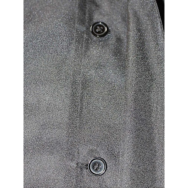 Squid Game Cosplay Kapp Boss Trenchcoat och Läderhandskar Lee E Byung-hun TV-serie Kostym Svart Rock Uniform Dräkt Perfekt för Halloween M