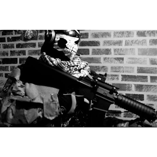 Skalle Ansiktsmask Utomhus Ridning Mask Cykel Skid Skalle Halv Ansiktsmask Ghost Halsduk Multi Använd Halsvärmare Cod Okt Skrämmande Mask