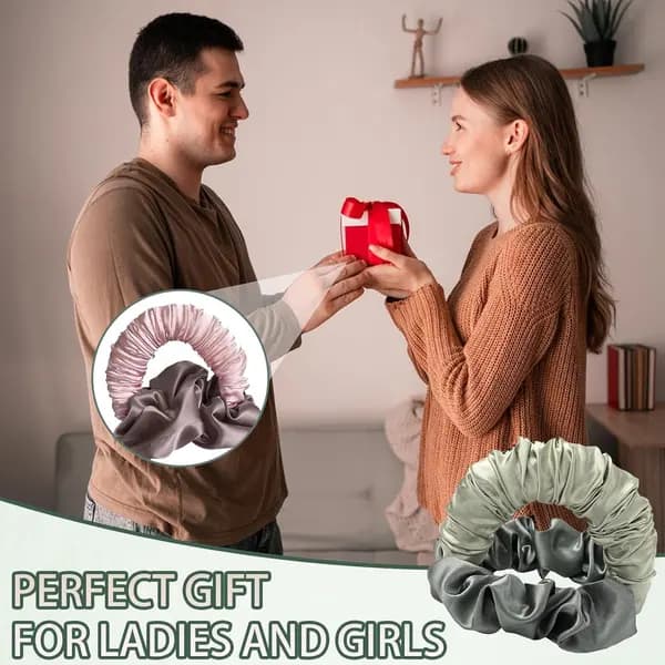 2 stycken - Värmelösa lockar - Hårcurler - Hårrullar - Locktänger utan värme - Mjuk sovlock-scrunchie - För långt, medium hår