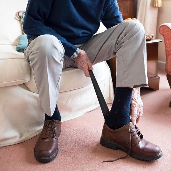 Metall skohorn 42 cm extra långt handtag skohorn för seniorer män kvinnor  barn skosked kängor i rostfritt stål c827 | Fyndiq