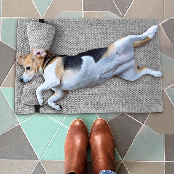 Vaskbar Hundesofa, Behagelig Ortopædisk Seng til Små til Mellemstore Hunde Light grey L 40 x D 8 x H 8 cm
