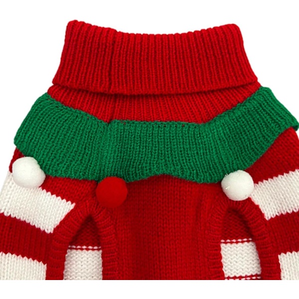 Sööt Koera Jõulupullover, Soe Pidustuste Riided Lemmikloomadele, Talvine Kootud Riietus RED XL