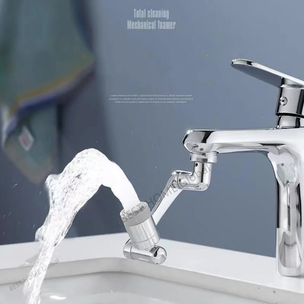 Ny 1080° Universal Rotation Faucet Sprayer Huvud För Tvättställ Faucet Extender Splash Bubbler Munstycke Kitchen Tap 22/24 Adaptor 720 dual mode