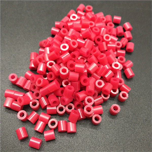 500 stk DIY-matchingsperler, 5 mm håndlagde fusjonssperler, materiale for DIY-armbånd, øredobber, leketøy, puslespill og panel Red1