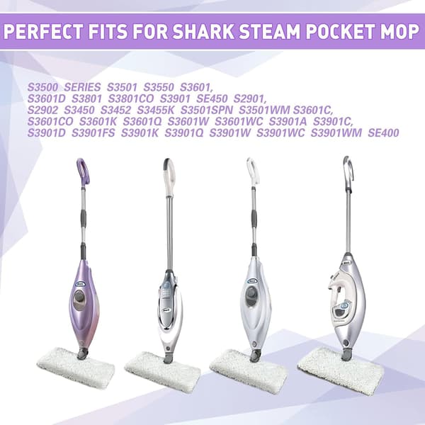 Mikrofiber moppeputer for dampmopp kompatible med Shark S3500-serien - 2 maskinvaskbare puter 2
