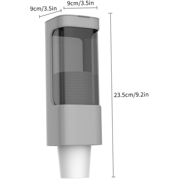 Engångskopp dispenser väggmontering dragtyp papper kopphållare arrangör maskin grå väggmontering disponibla koppar dispenser Grå