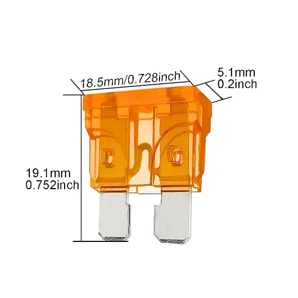 50 st 5 Amp ATC-säkringar - Bilsäkringar för bil & lastbil 5A