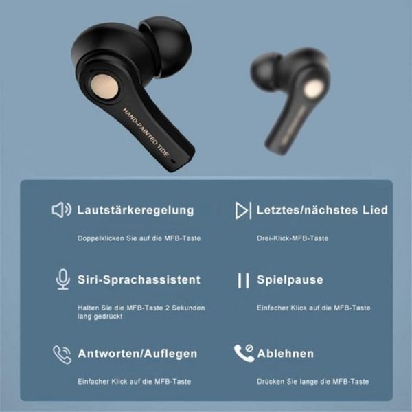 Bluetooth-kuulokkeet 5.0 True Wireless Binaural Stereo In-Ear