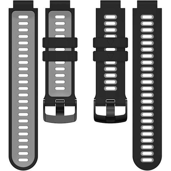 Silikonklokkearmbånd med rustfritt stålspenne, erstatningsreim for Garmin Forerunner/ 235/235lite/ 220/230/620/630/735xt, for Garmin Approach S20/S5/S6