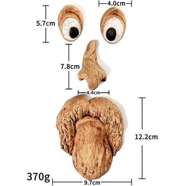 Träd ansikten dekor utomhus, rolig harts gammal man träd kramare spöke ansikte ansiktsdrag trädgård gård konst dekorationer nyckfull skulptur träd kikare för