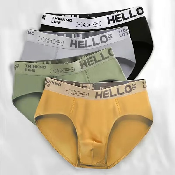 Herrbyxor Herrunderkläder Sexiga shorts Herrtrosor Andas Elastiska kalsonger för män Calzoncillos Para Hombres Stor storlek 4pcsD L 40-45KG
