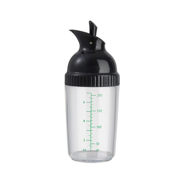 Salaattikastikepullo, 200 ml / 7,03 oz Salaattikastikepullo Kastikepullo Maustesekoitin Maustepullo kaatonokalla_max Black
