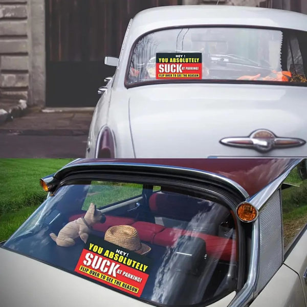 50 st Funny Bad Parking Cards, \"Du suger på att parkera\" Skämtlappar
