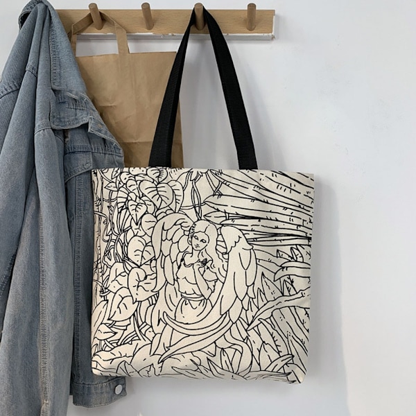 Damväska med stor kapacitet Söt tygväska i canvas C C C C