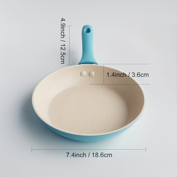 1 stk, Non-stick stegepande, Maifan sten gryde, æg stegepande, rund pandekagepande, til gaskomfur og induktion, køkkenredskaber