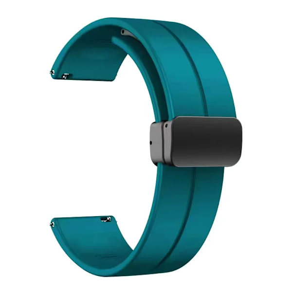 Magnetlås Silikonrem for Huawei Watch 3 pro GT3 GT2 42mm 46mm For Mi Watch S1 Pro/ Watch 2 20mm 22mm Rem Armbånd cyan Huawei GT2 pro