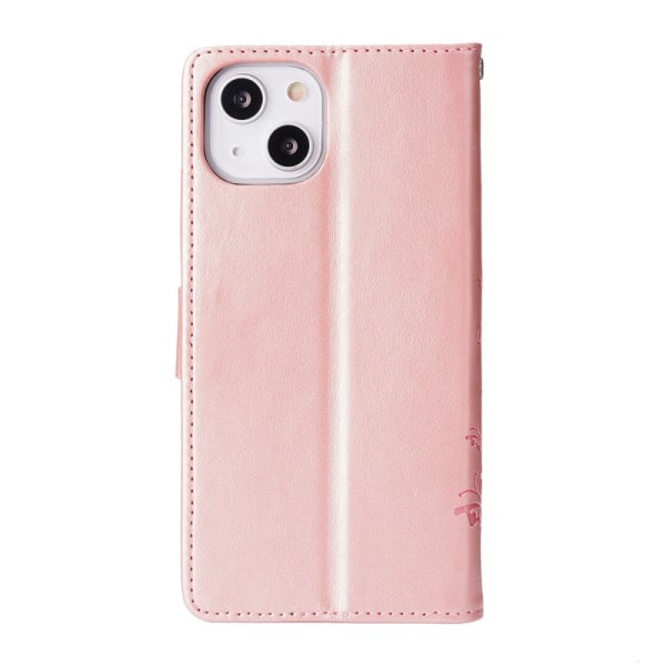 Case i roséguld fjärilsläder för iPhone