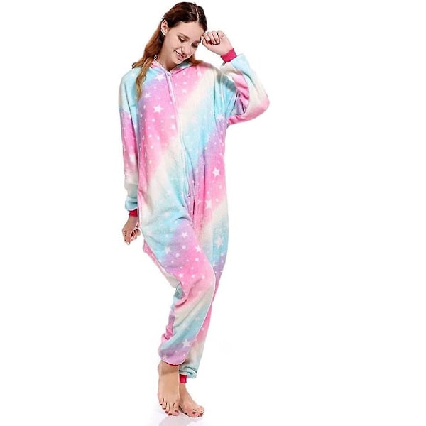 Enhjørning Pyjamas Pegasus Kostume Jumpsuit Voksen XL