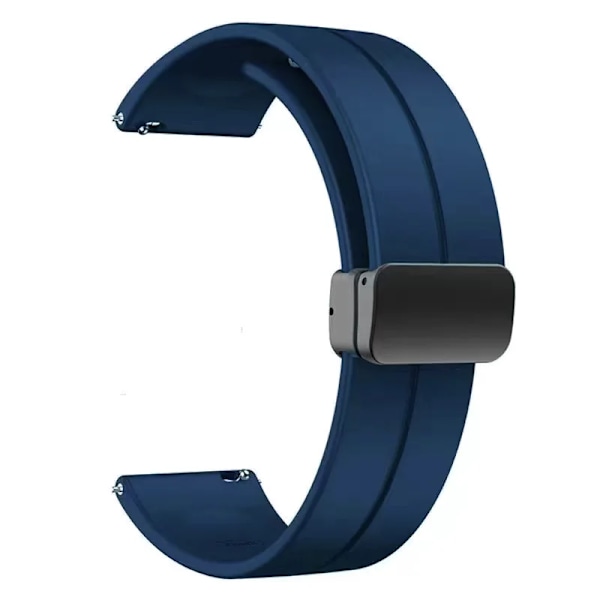 Magnetlås Silikonrem För Huawei Watch 3 pro GT3 GT2 42mm 46mm For Mi Watch S1 Pro/ Watch 2 20mm 22mm Bälte Armband midnight blue For huawei GT2 46mm