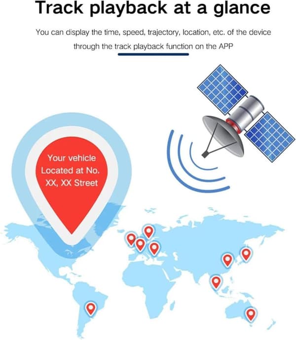 Mini GPS-tracker til køretøjer – Intet abonnement, alsidig GPS-tracker med gratis app