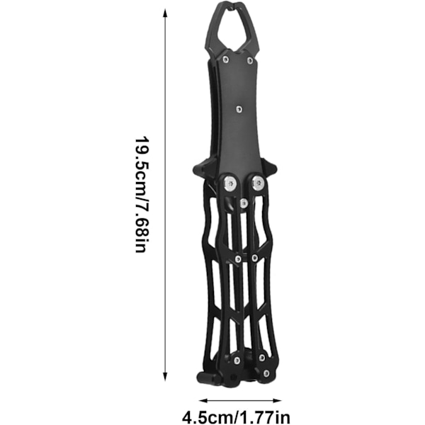 Fiskgripare & Utrustningsorganisatör, Robust Fiskhanteringsverktyg, Krokhjälp Black