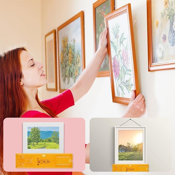 Verktøysett for å henge bilder med vater og linjal for veggkunst (1 stk) 1 pc
