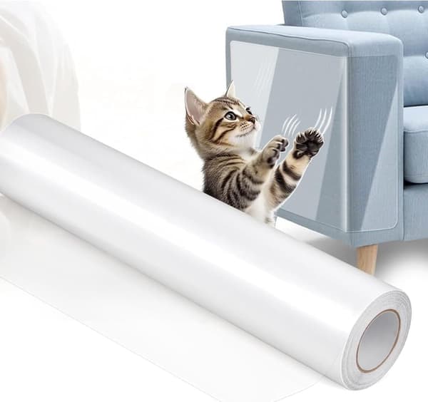 Transparent Sofabeskyttelse mod Rivemærker, Møbelbeskyttelse til Kat og Hund 45 x 500 cm