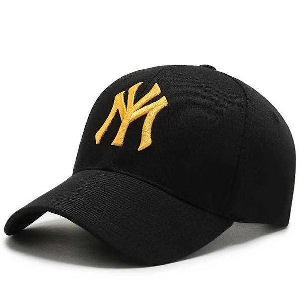 Utomhussport Letter MY Broderade baseballkepsar Mænd Kvinder Snapback- cap Forår og sommermode Kvindelig Hip Hop Visir Solhatte Sort Guld